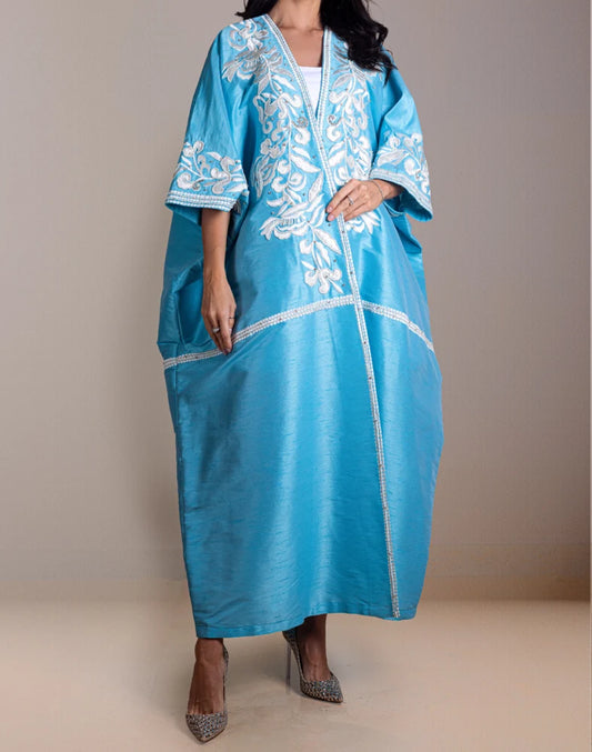 Blue Lotas Long Bisht