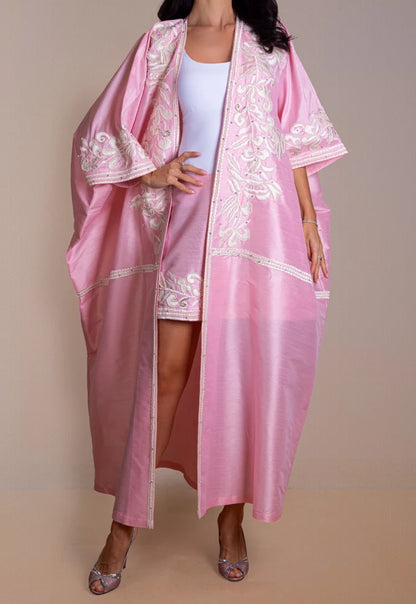 Pink Lotus Long Bisht