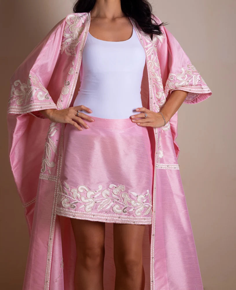 Pink Lotus Mini Skirt