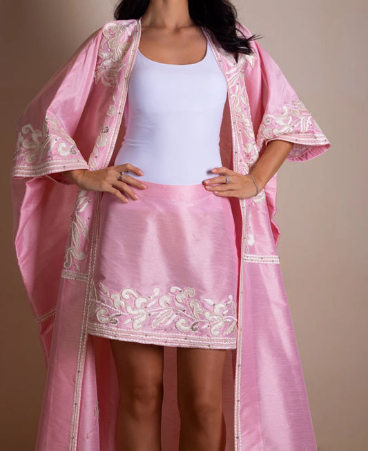 Pink Lotus Mini Skirt