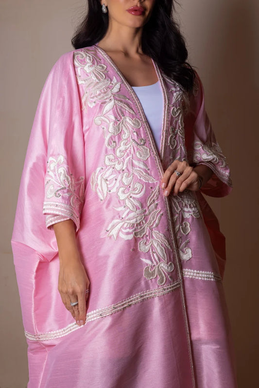 Pink Lotus Long Bisht