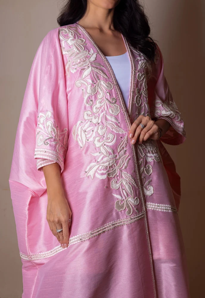Pink Lotus Long Bisht